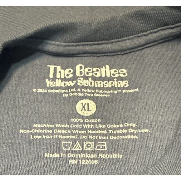 Beatles Yellow Submarine Blue T-shirt Ringo, Paul, John and George Size XL - Picture 4 of 6